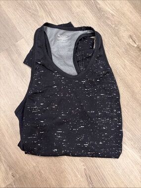Athleta Black Speckle Racerback Tank